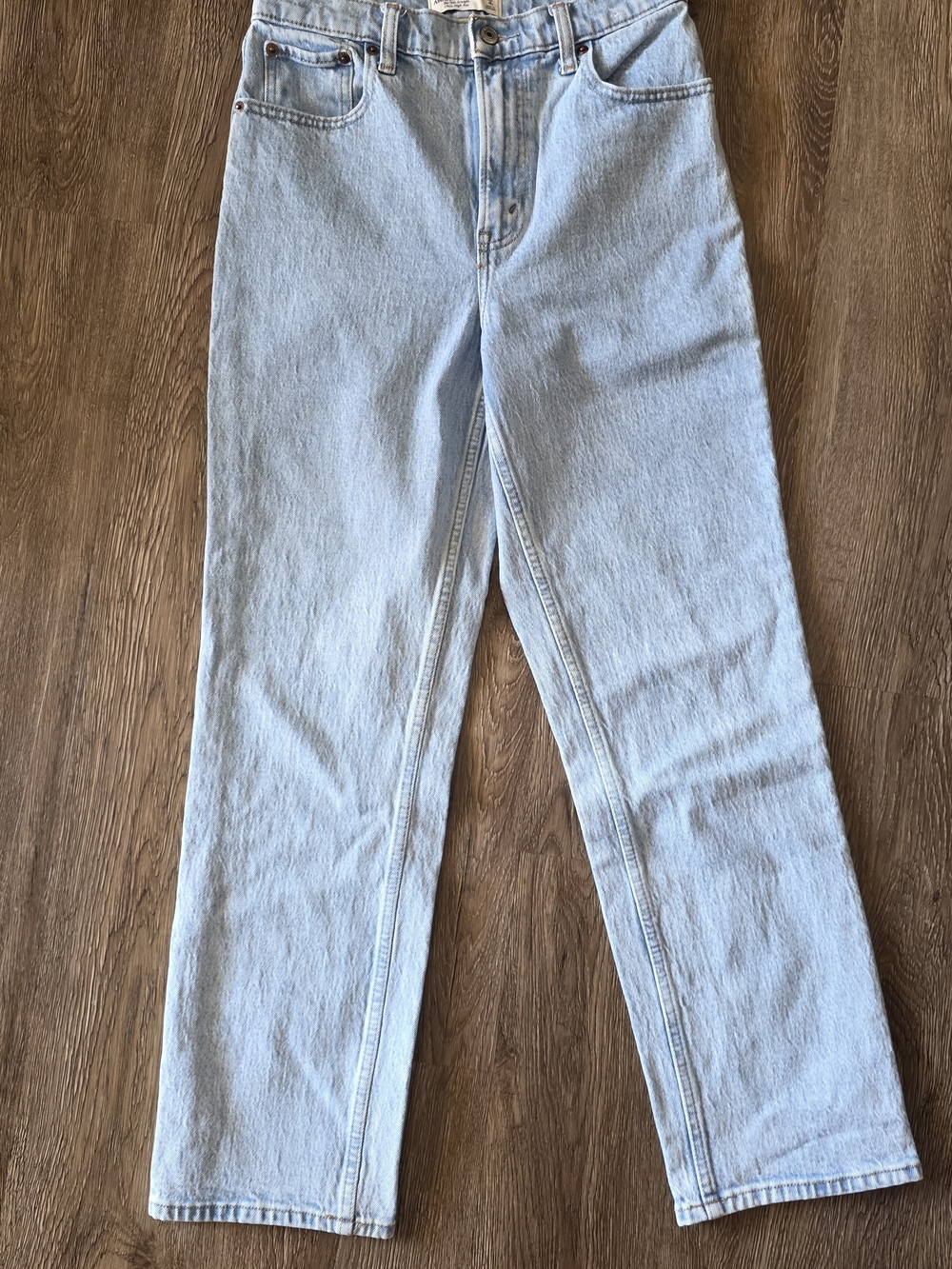 Abercrombie & Fitch Light Wash Straight-Leg Jeans